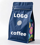 Custom flat bottom coffee bag with zipper and valve for premium coffee packaging
