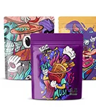 Custom printed mylar bags with creative artwork and high-quality printing