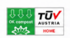 OK Compost home and industrial compostable certification logo