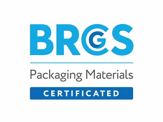 BRCGS Packaging Materials certification logo for custom pet food packaging manufacturer