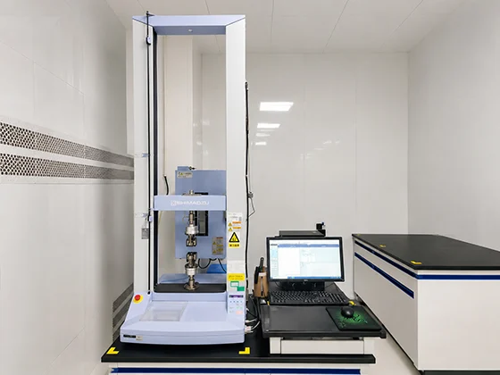 Tensile strength testing equipment for custom flexible packaging bags at Honghai Packaging