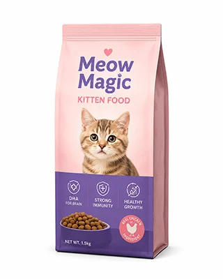 Custom pet food side gusset bag for medium to large dry dog food and cat food packaging