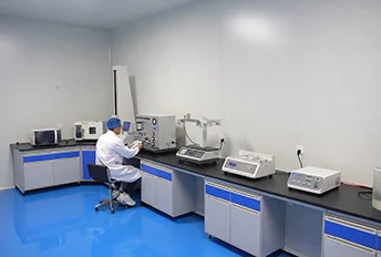 Food packaging quality testing lab for material inspection sealing strength and pouch quality control