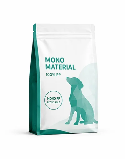 Mono-material PP pet food packaging bag for sustainable dog food packaging