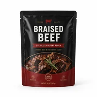 Custom sterilized retort pouch for braised beef and processed meat
