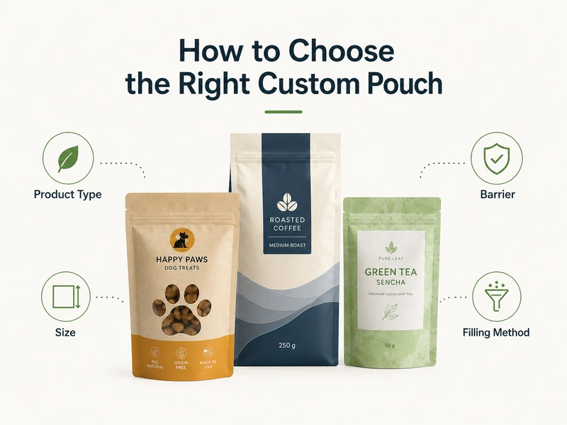 How to choose a custom pouch based on product type, bag size, barrier performance and filling method