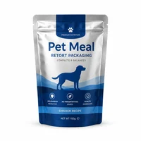 Custom high-barrier retort pouch for wet pet food packaging