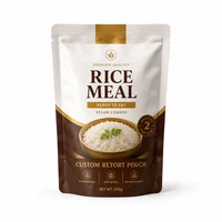 Custom printed retort pouch for shelf-stable ready-to-eat rice