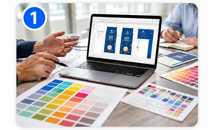 Custom packaging consultation and design process for flexible packaging bags