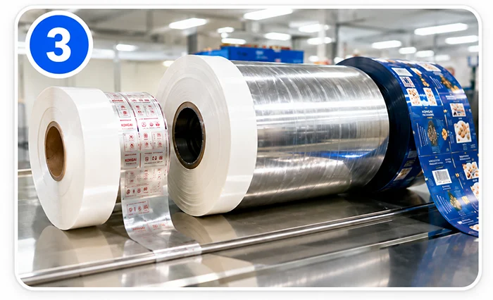 Material selection for custom flexible packaging films and printed bag rolls