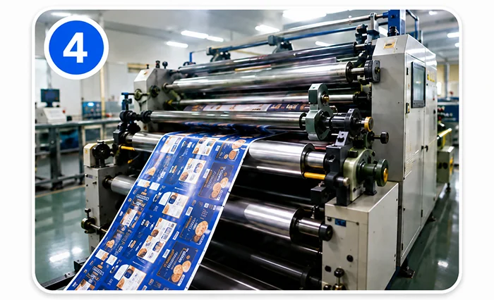 Custom packaging printing process with advanced printing equipment