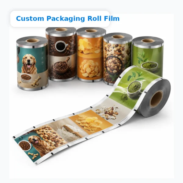 Custom packaging roll film for automatic packing lines and wholesale flexible packaging
