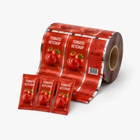 Custom sauce sachet roll film for ketchup, sauce and condiment packaging