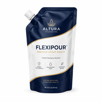 Custom printed spout pouch with secure cap, strong seals and branded graphics.