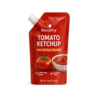 Custom spout pouch for tomato ketchup sauce packaging review