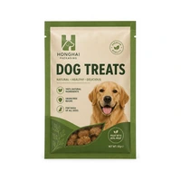 Custom three side seal bag for dog treat sample packaging review
