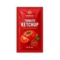 Custom three side seal bag for ketchup sachet packaging review