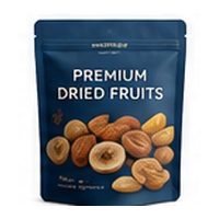 Premium blue resealable stand-up pouch for wholesale dried fruit packaging