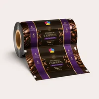 Custom printed coffee packaging roll film for automatic packing machines